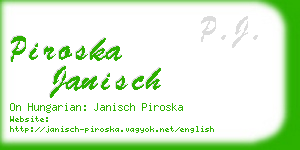 piroska janisch business card